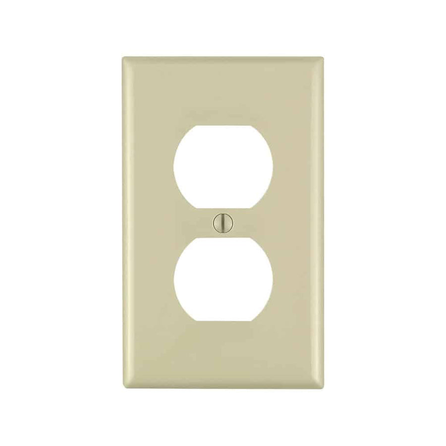 Placa de Nylon Leviton Decora, 1 Unidad, para Contacto Dúplex, Marfil