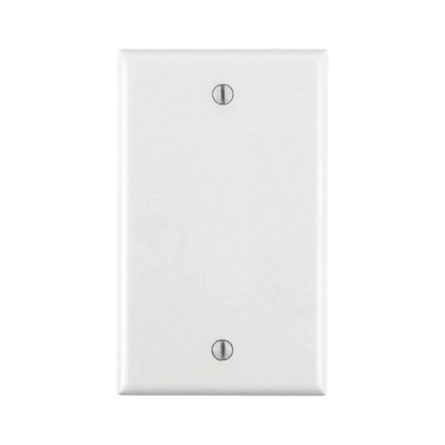 Placa Ciega Leviton de Urea, 1 Unidad, Blanca, Tamaño Estándar
