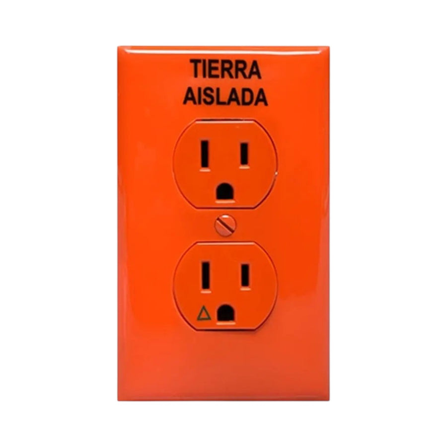 Kit de Contacto Dúplex Leviton, Tierra Aislada (IG), 15A, 125V, con Placa