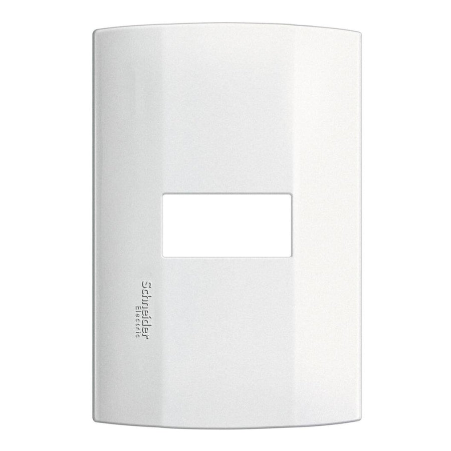 Placa Schneider Electric de 1 Módulo, Línea Duna, Color Blanco
