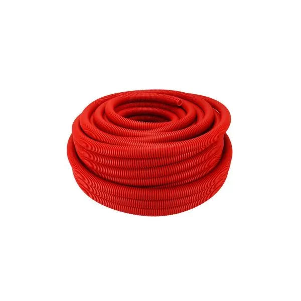 Poliflex Rojo Extra Resistente Residencial con Guía de 1/2 Pulgada Rollo de 100 m