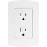 Kit Contacto Dúplex Leviton, 15A, 125V, 2P+T, Blanco, con Placa
