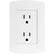 Kit Contacto Dúplex Leviton, 15A, 125V, 2P+T, Blanco, con Placa