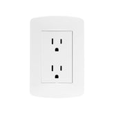 Kit Contacto Dúplex Leviton, 15A, 125V, 2P+T, Blanco, con Placa