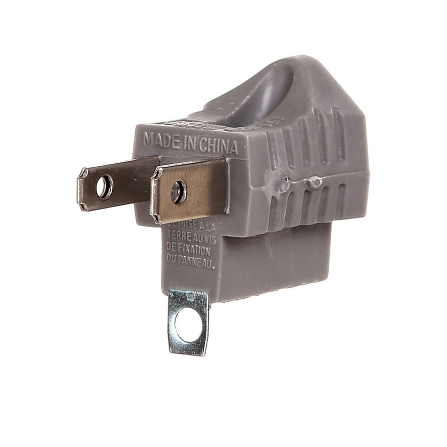 Adaptador Aterrizado Arrow Hart de 2 a 3 Polos 15A 125V Gris