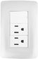 Placa Armada Sanelec Toscana, 1 Apagador y 2 Contactos, Acero Inox, Color Silver