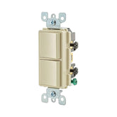 Interruptor Dúplex Leviton Decora, 2 en 1, 15A, 120/277V, Color Marfil - imagen 2