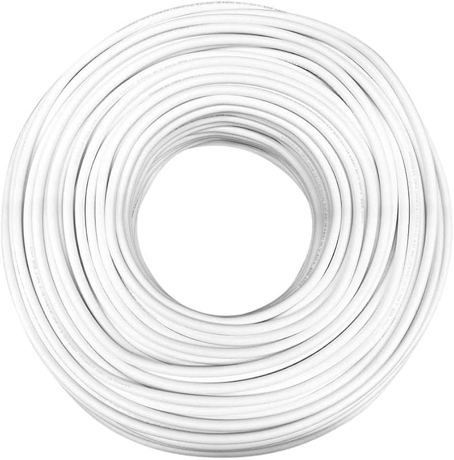 Cable de Cobre Viakon THW-LS, Calibre 8 AWG, Blanco (Neutro), Rollo 100 m