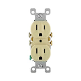 Contacto Dúplex Leviton, 15A, 125V, 2 Polos + Tierra, Marfil