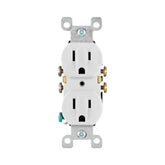 Contacto Dúplex Leviton, 15A, 125V, 2 Polos + Tierra, Blanco