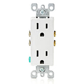 Contacto Dúplex Leviton Decora 15A 125V Color Blanco