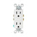 Contacto Dúplex Leviton Decora 15A 125V Color Blanco