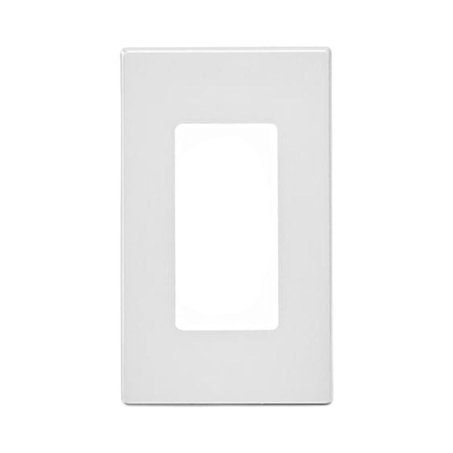 Placa de Nylon Leviton Decora Plus, 1 Unidad, Sin Tornillos, Blanca