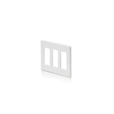 Placa de Nylon Leviton Decora Plus, 3 Unidades, Sin Tornillos, Blanca - imagen 2