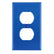 Placa de Nylon Leviton Decora, 1 Unidad, para Contacto Dúplex, Azul