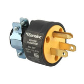 Clavija Industrial Sanelec Reforzada, 15A, 125V, con Abrazadera, NEMA 5-15P