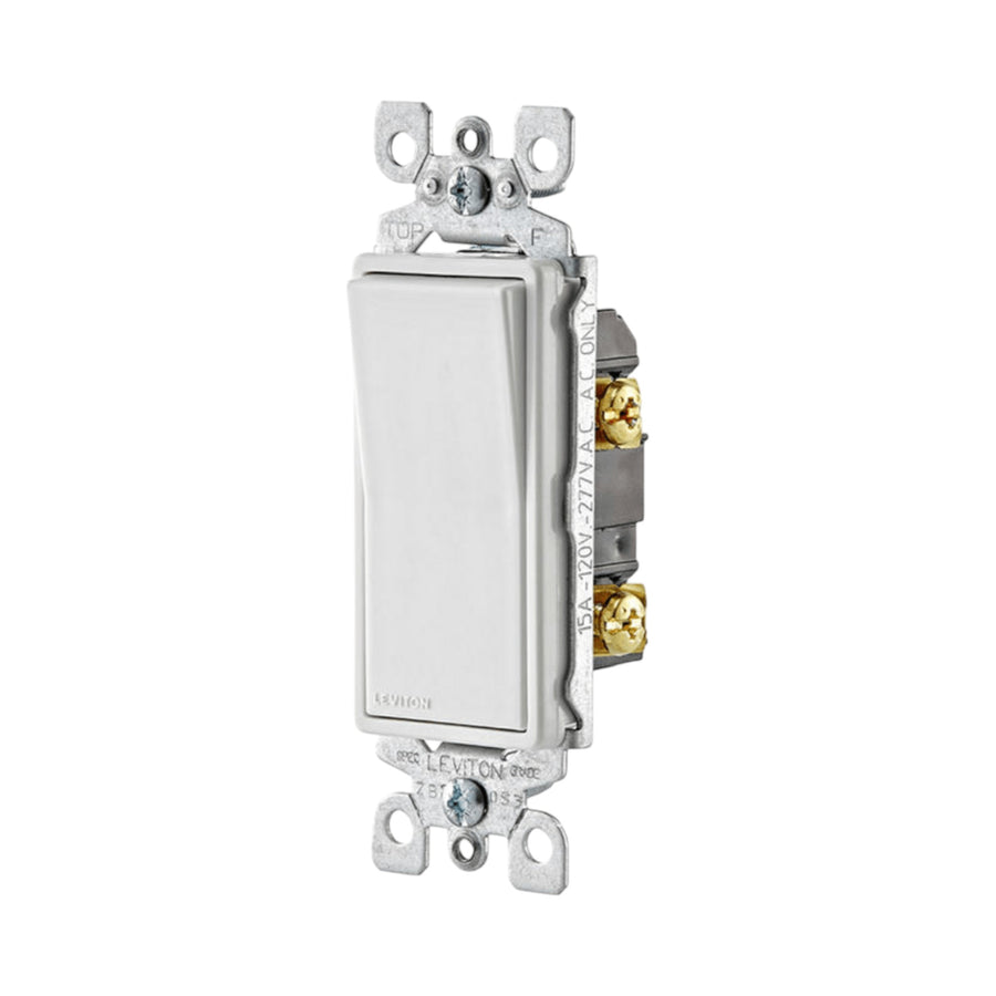 Apagador Sencillo Leviton Decora 15A 120/277V Color Blanco
