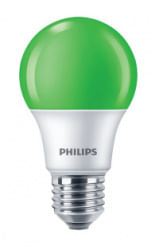 Foco LED Philips 8W, Luz Verde, Base E27, 120V