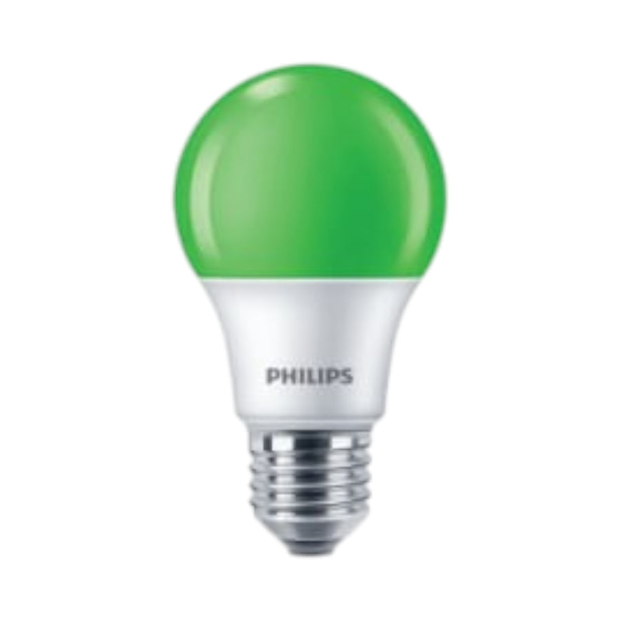 Foco LED Philips 8W, Luz Verde, Base E27, 120V