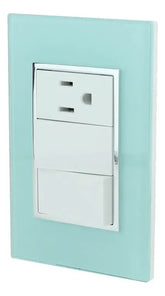 Placa Armada Sanelec Venecia Aqua, 2 Apagadores y 1 Contacto, Uso Exterior, IP54 - imagen 2