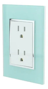 Placa Armada Sanelec Venecia con 2 Contactos, Color Aqua - imagen 2