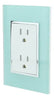Placa Armada Sanelec Venecia con 2 Contactos, Color Aqua - imagen 2