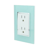 Placa Armada Sanelec Venecia con 2 Contactos, Color Aqua - imagen 2