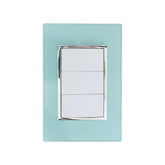 Placa Armada Sanelec Venecia Aqua, 3 Apagadores, Uso Exterior, IP54