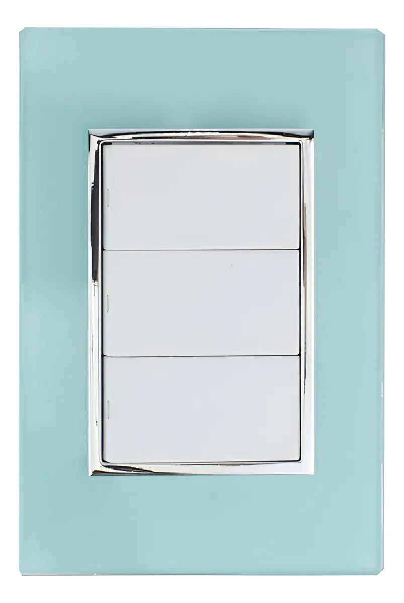 Placa Armada Sanelec Venecia Aqua, 3 Apagadores, Uso Exterior, IP54