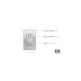 Placa Armada Sanelec Cordoba con 1 Contacto y 2 USB (2.1A) Gris - imagen 5