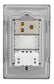 Placa Armada Sanelec Cordoba con 1 Contacto y 2 USB (2.1A) Gris - imagen 3