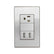 Placa Armada Sanelec Cordoba con 1 Contacto y 2 USB (2.1A) Gris