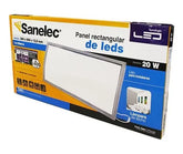 Panel LED Rectangular Sanelec, 20W, Multivoltaje, Luz Fría, Marco de Aluminio - imagen 2