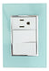 Placa Armada Sanelec Venecia Aqua, 2 Apagadores y 1 Contacto, Uso Exterior, IP54