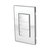 Placa Armada Sanelec Cordoba con 3 Apagadores, Acero Inoxidable - imagen 2
