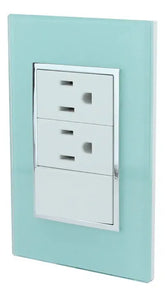 Placa Armada Sanelec Venecia Aqua, 1 Apagador y 2 Contactos, Uso Exterior, IP54 - imagen 2