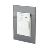 Placa Armada Sanelec Venecia, 2 Apagadores y 1 Contacto, Color Humo - imagen 2