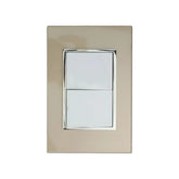 Placa Armada Sanelec Venecia con 2 Apagadores Sencillos, Color Champagne