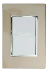 Placa Armada Sanelec Venecia con 2 Apagadores Sencillos, Color Champagne