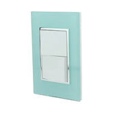 Placa Armada Sanelec Venecia Aqua, 1 Apagador Sencillo y 1 de Escalera, Uso Exterior, IP54 - imagen 2