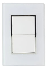 Placa Armada Sanelec Venecia, 2 Apagadores Sencillos y 1 de Escalera, Blanco