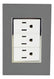 Placa Armada Sanelec Venecia con 3 Contactos, Color Humo