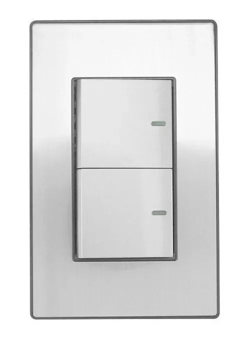 Placa Armada Sanelec con 1 Apagador Sencillo y 1 de Escalera, Blanco