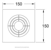 Extractor de Aire Estevez, 4 pulgadas, para Ventana o Muro, Blanco - imagen 6