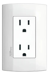Contacto Dúplex Schneider Electric Duna, 15A, 127V, 2 Polos + Tierra, Blanco