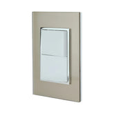 Placa Armada Sanelec Venecia con 2 Apagadores Sencillos, Color Champagne - imagen 2