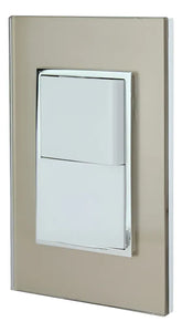 Placa Armada Sanelec Venecia con 2 Apagadores Sencillos, Color Champagne - imagen 2