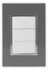 Placa Armada Sanelec Venecia con 3 Apagadores Sencillos, Color Humo