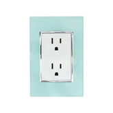 Placa Armada Sanelec Venecia con 2 Contactos, Color Aqua