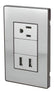Placa Armada Sanelec Cordoba con 1 Contacto y 2 USB (2.1A) Gris - imagen 2